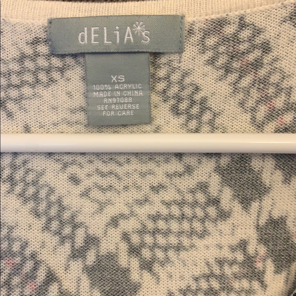 Delias sweater. Black and white with a dark pink - Picture 4 of 5